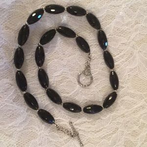Black onyx 17-1/2” necklace